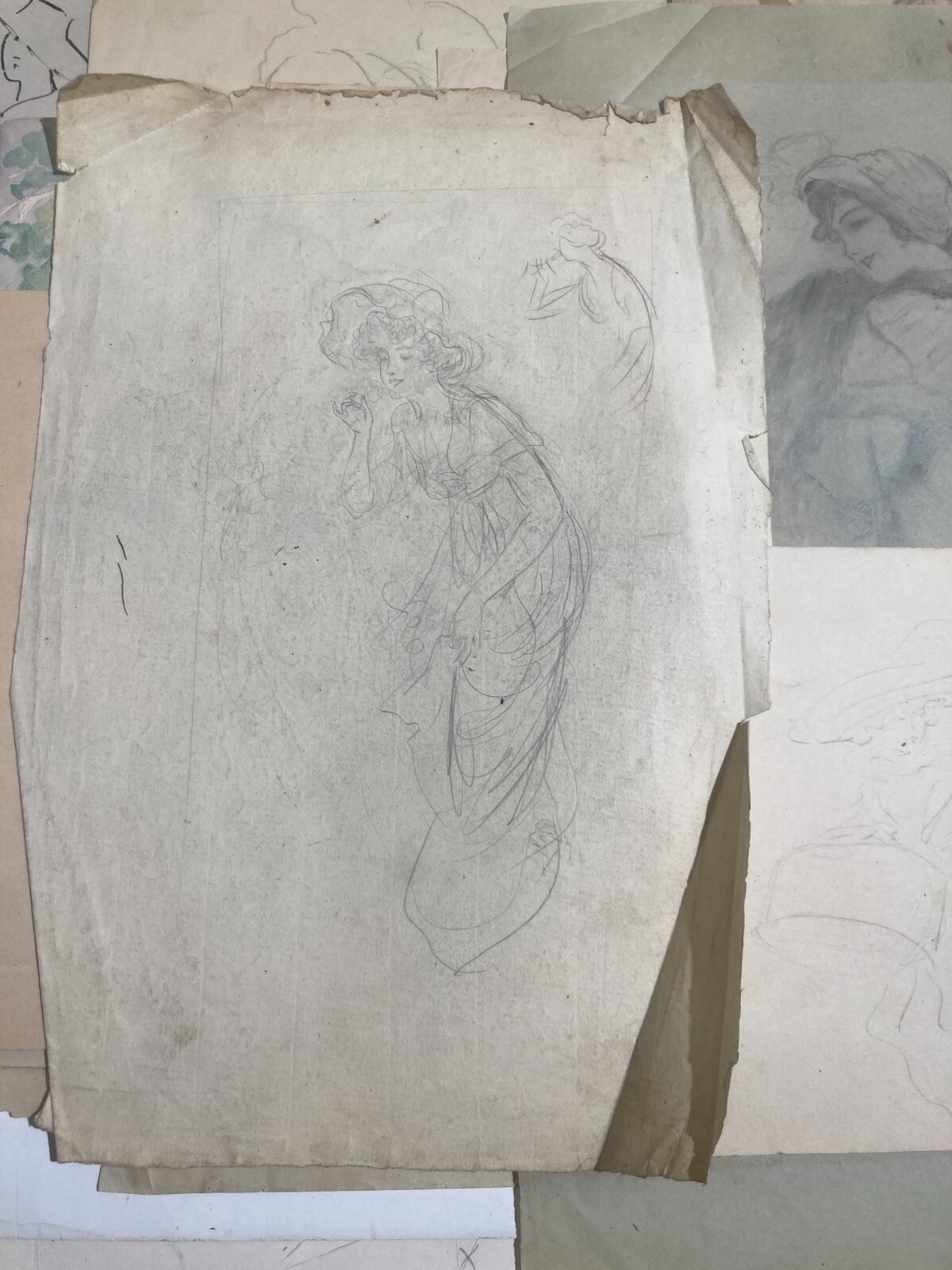 Rara Raccolta Di Schizzi E Disegni Di Donne, Napoli, Pietro Scoppetta (attr.)