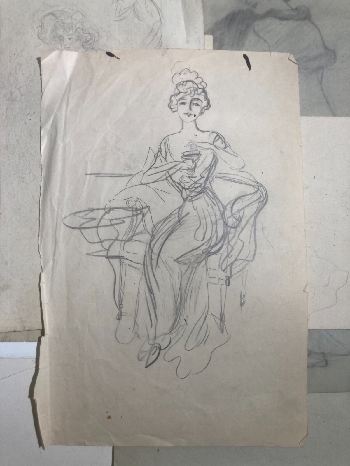 Rara Raccolta Di Schizzi E Disegni Di Donne, Napoli, Pietro Scoppetta (attr.)