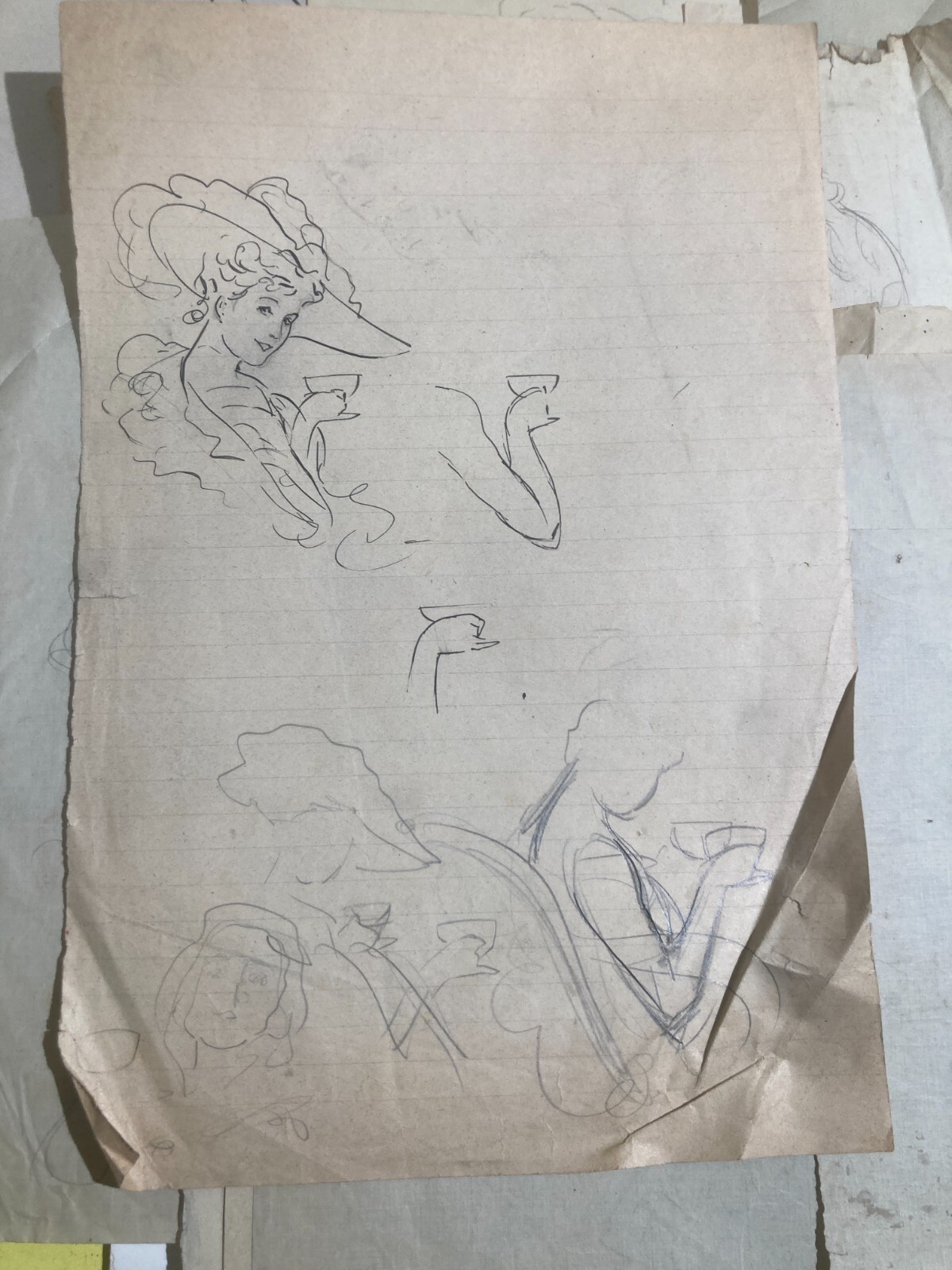 Rara Raccolta Di Schizzi E Disegni Di Donne, Napoli, Pietro Scoppetta (attr.)