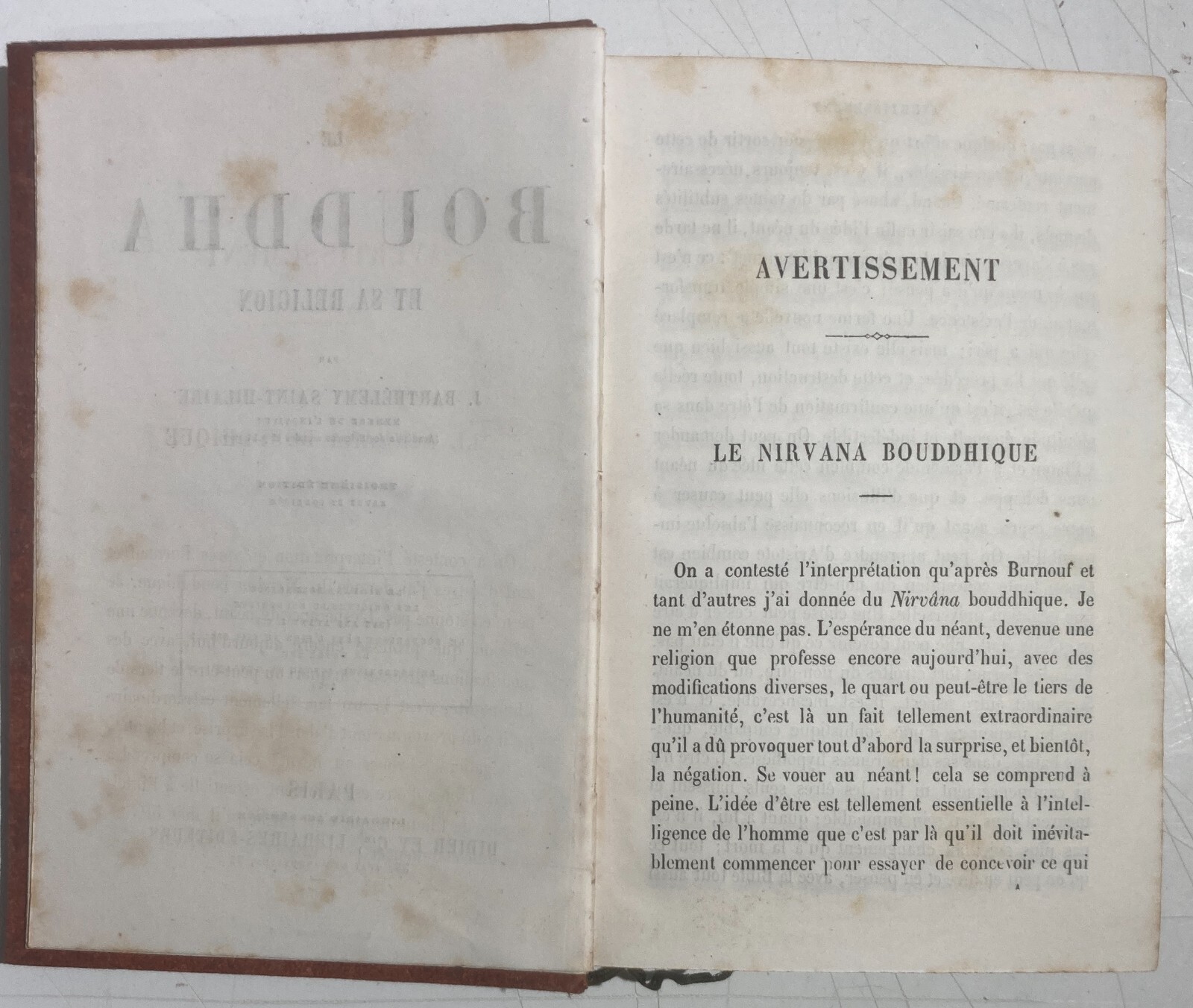 Religioni Orientali: Buddismo, Budda. Antica Edizione Francese, 1866