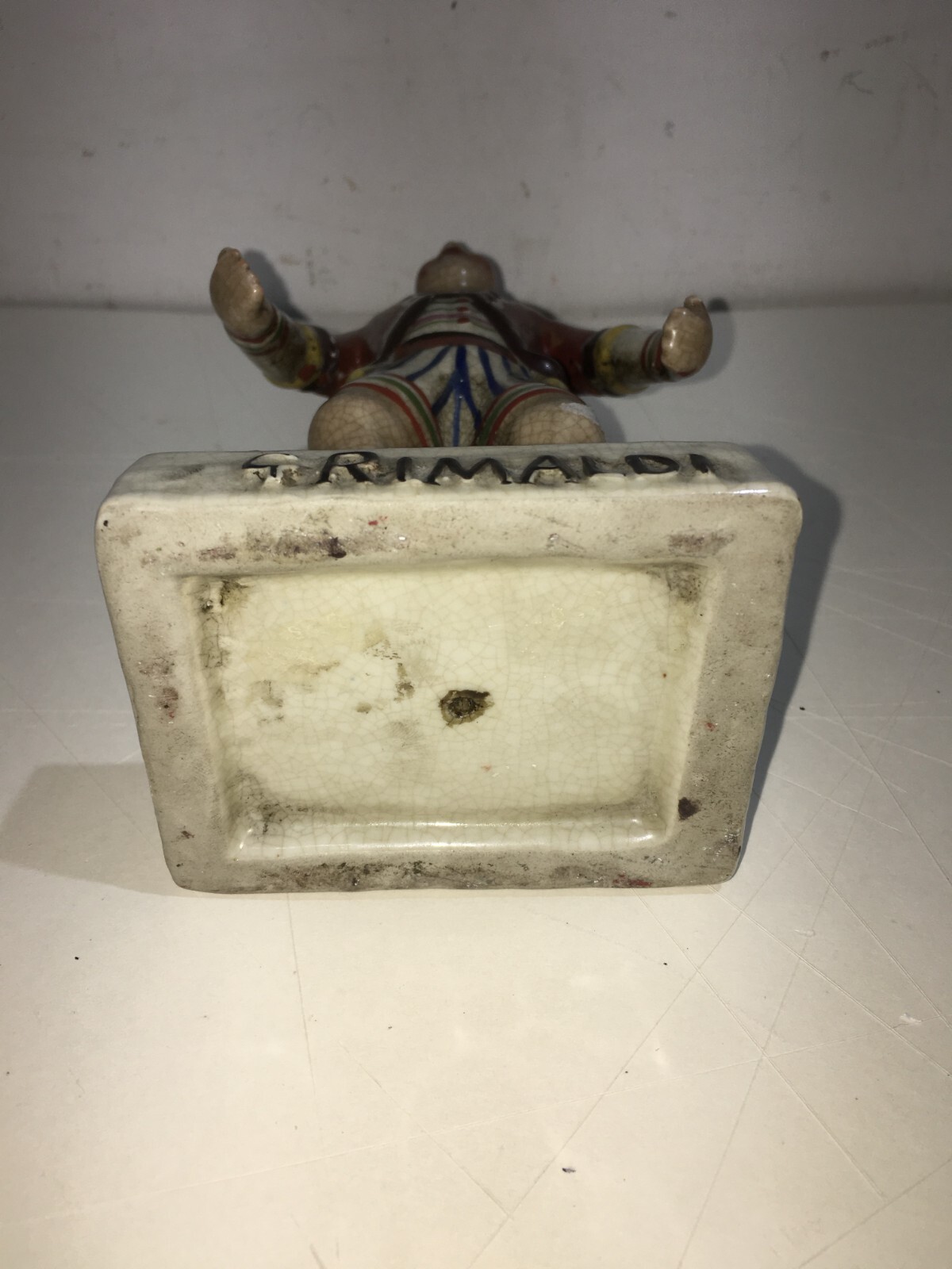Statuetta In Ceramica Raffigurante Il Clown Giuseppe Grimaldi
