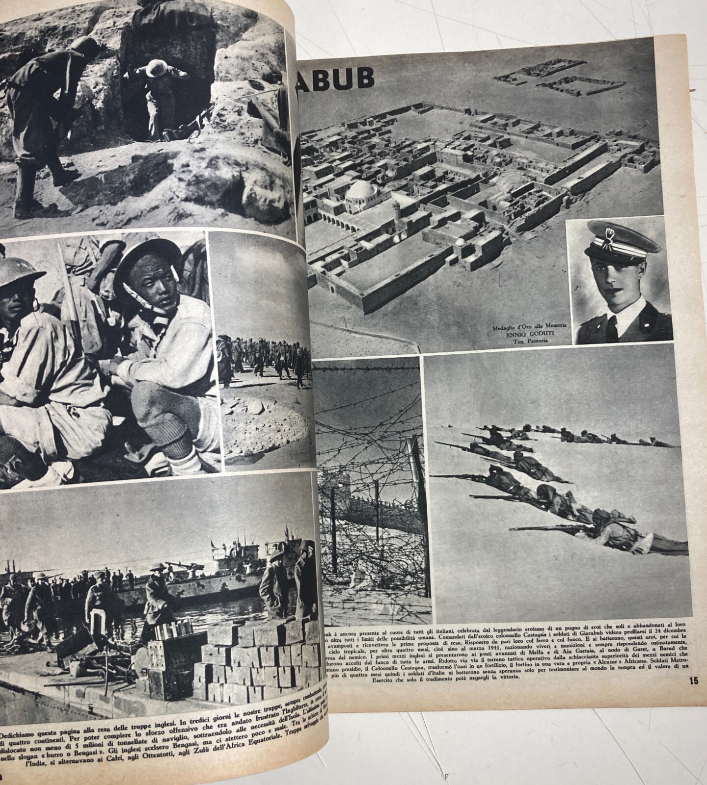 Militaria Africa Colonie Tobruk El Alamein Battaglia Nel Deserto Illustrato 1955
