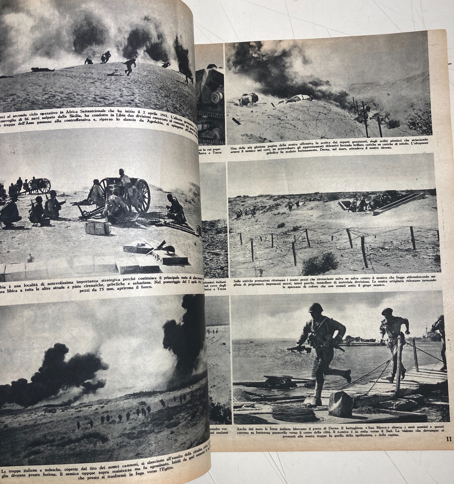 Militaria Africa Colonie Tobruk El Alamein Battaglia Nel Deserto Illustrato 1955
