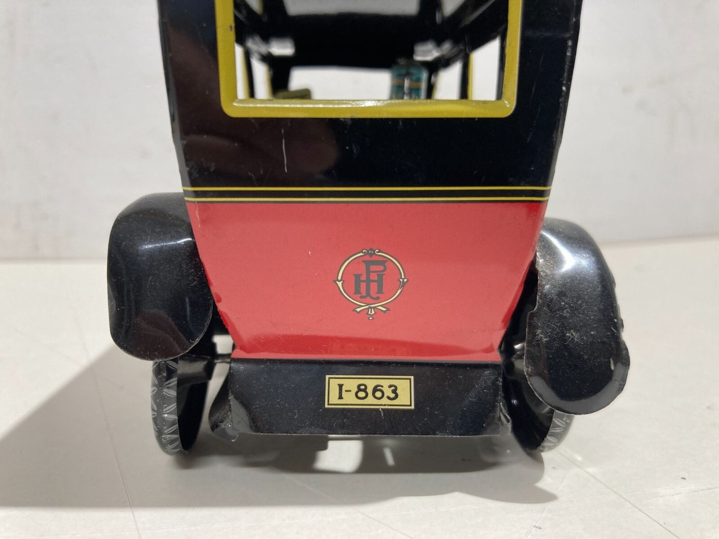 Automobilina Taxi Giocattolo In Latta Con Autista
