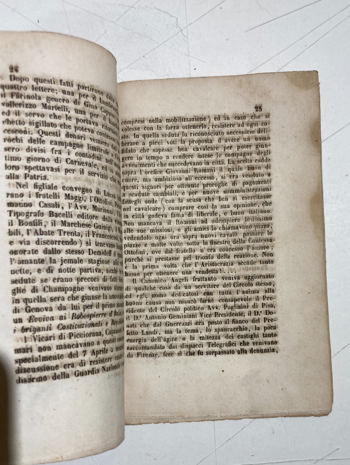 Risorgimento: Toscana, Livorno 1849. Diario Di Un Testimone Oculare