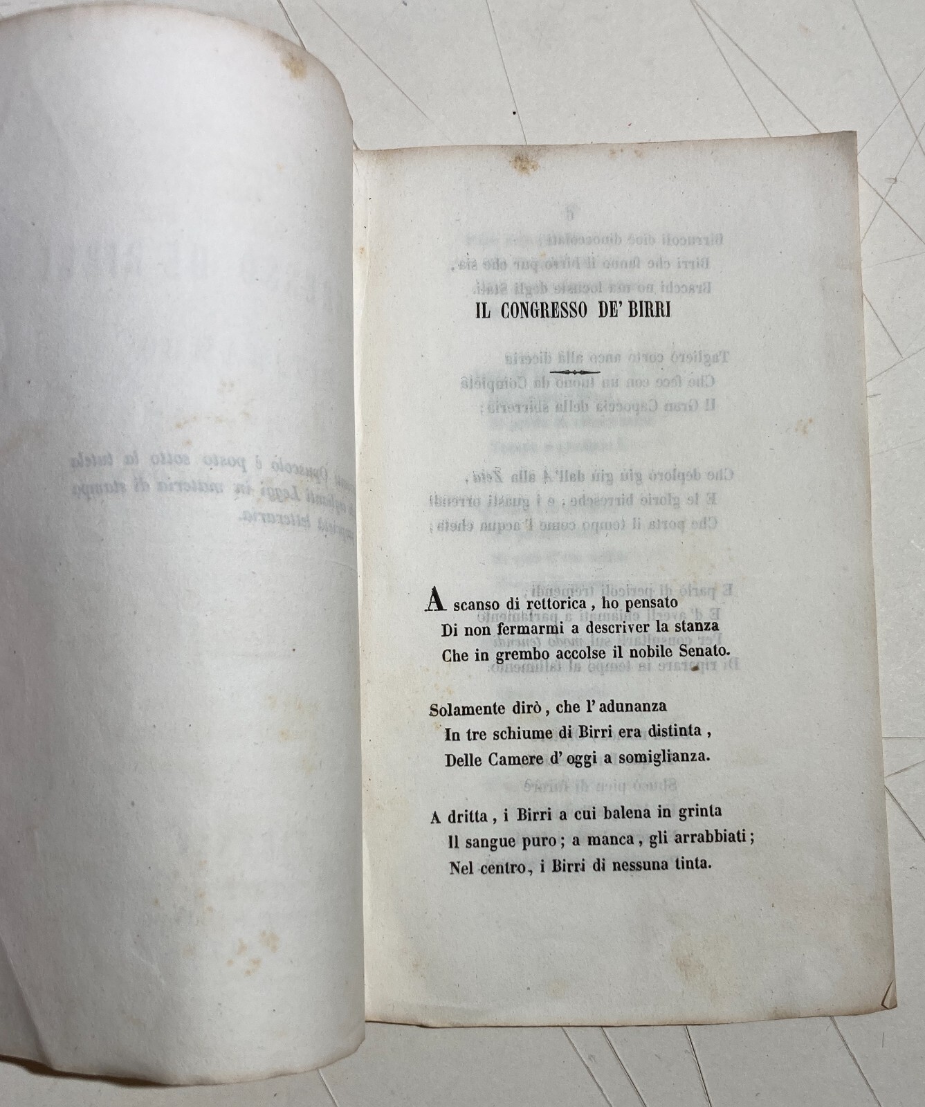 Giuseppe Giusti, Il Congresso De' Birri: Ditirambo. 1847