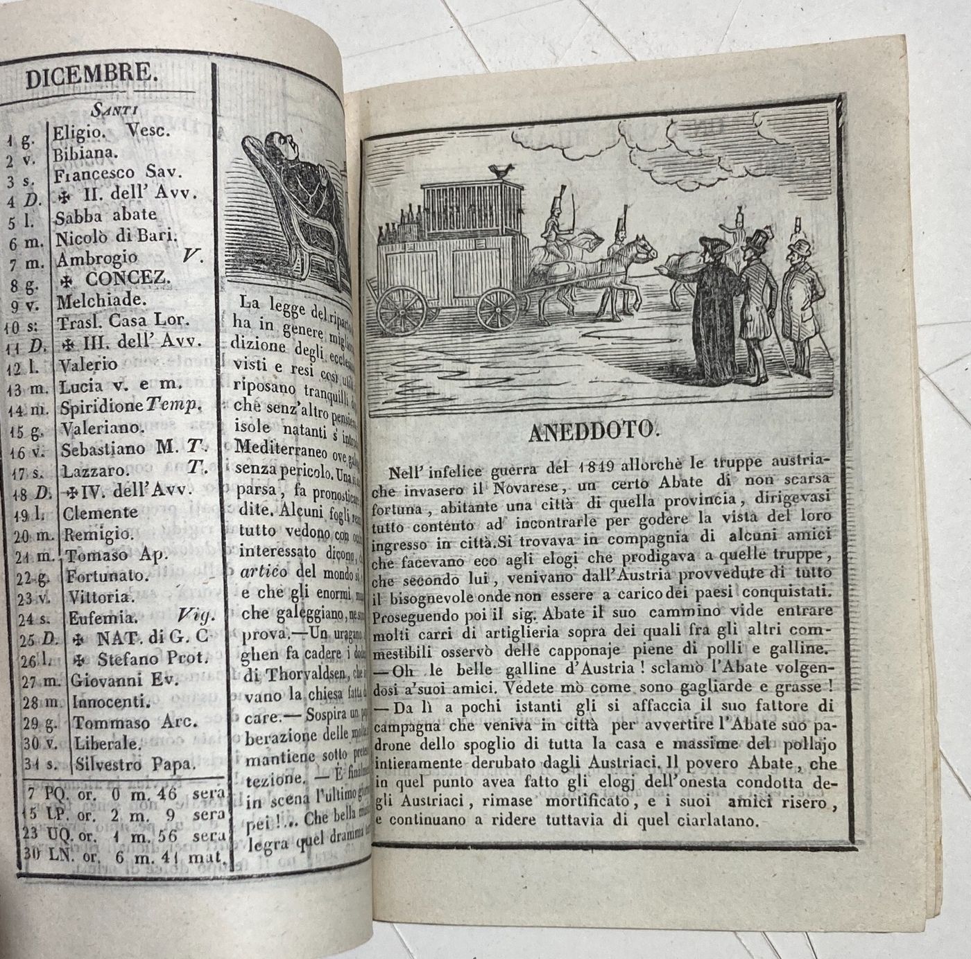Umorismo, Satira, Politica, Risorgimento: Antico Almanacco Di Sanremo, Liguria, 1853