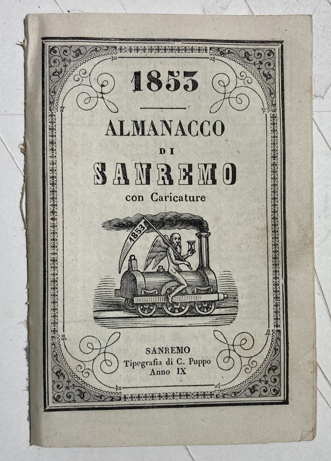 Umorismo, Satira, Politica, Risorgimento: Antico Almanacco Di Sanremo, Liguria, 1853