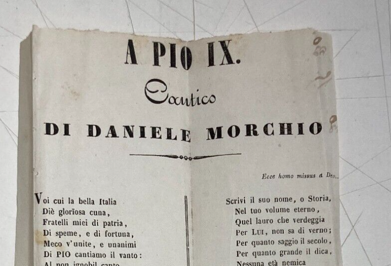 Risorgimento, Liguria, Novi Ligure, Daniele Morchio, Cantico Per Pio IX