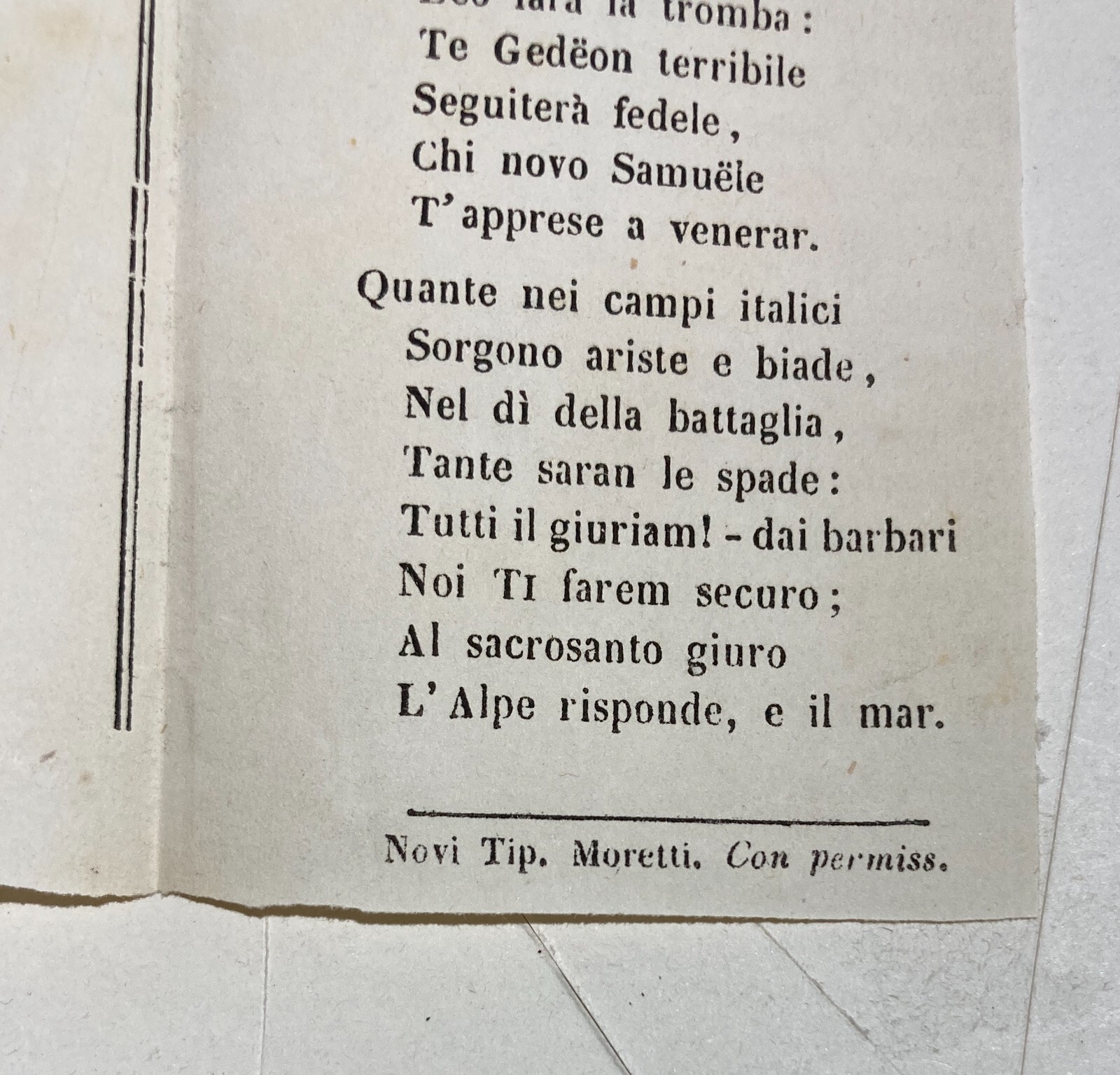 Risorgimento, Liguria, Novi Ligure, Daniele Morchio, Cantico Per Pio IX