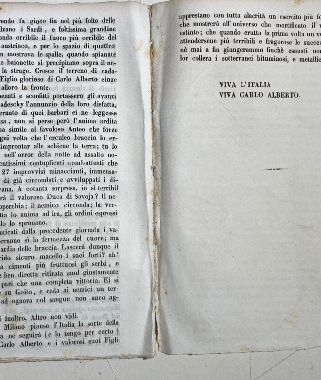 Risorgimento, Militaria, Conflitti Bellici 1848: Toscana, Piemonte, Napoli   Federigo Brandini