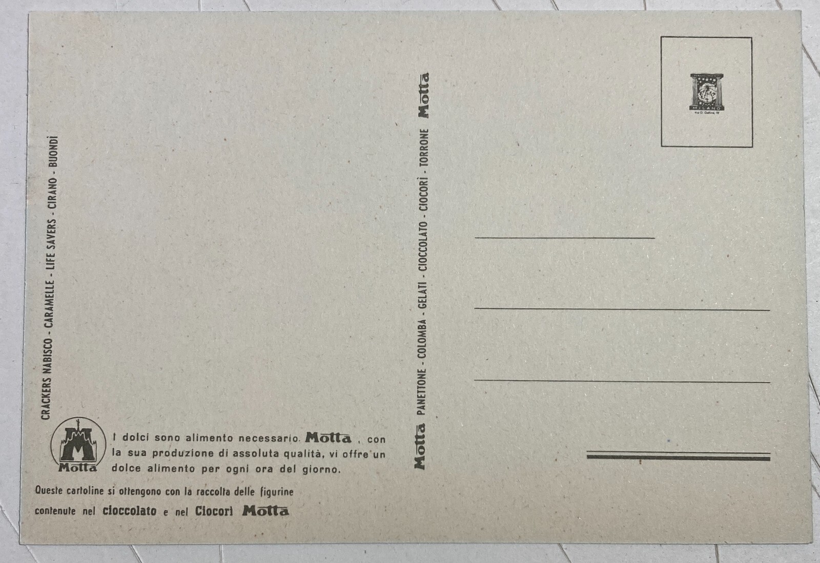 Pubblicitaria Motta   Cartografia Folklorica   Sicilia   Calabria   Pantelleria   Cartolina