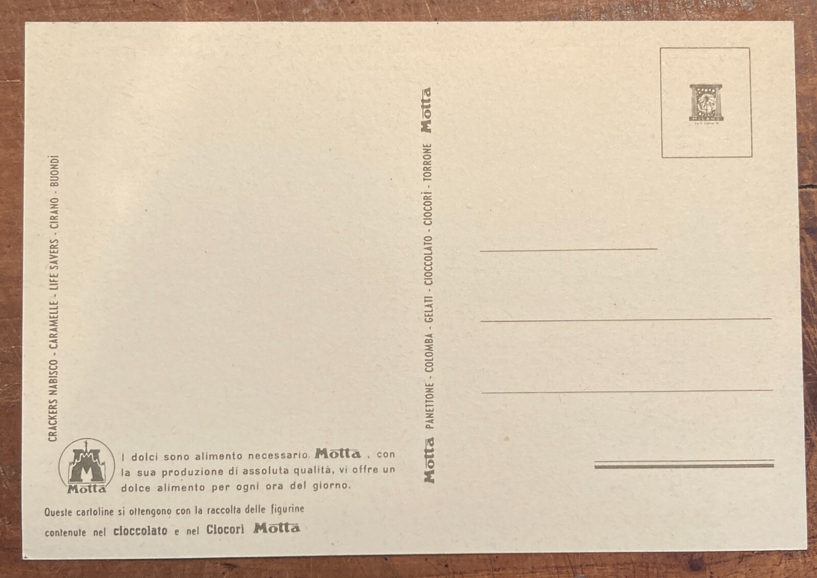 Pubblicitaria Motta   Cartolina Cartografica   Sardegna E Corsica