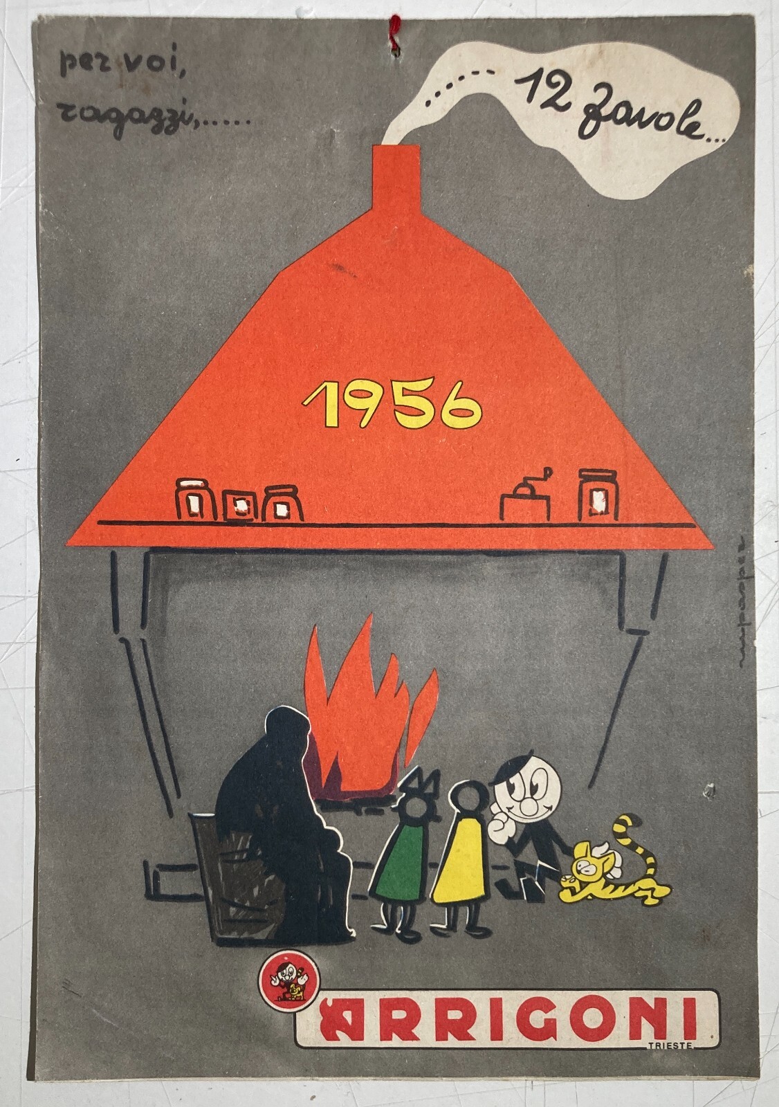 Trieste Arrigoni Calendario Favole Per Bambini Illustrato Pubblicitario 1956