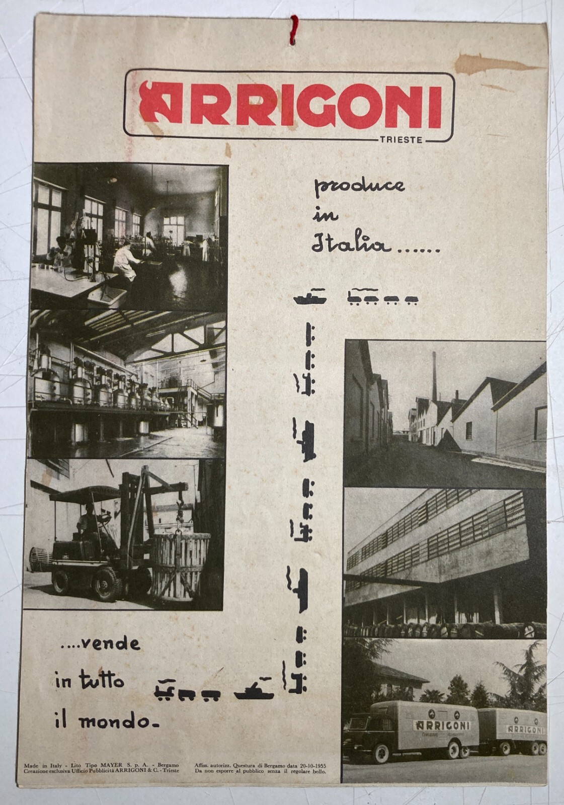 Trieste Arrigoni Calendario Favole Per Bambini Illustrato Pubblicitario 1956