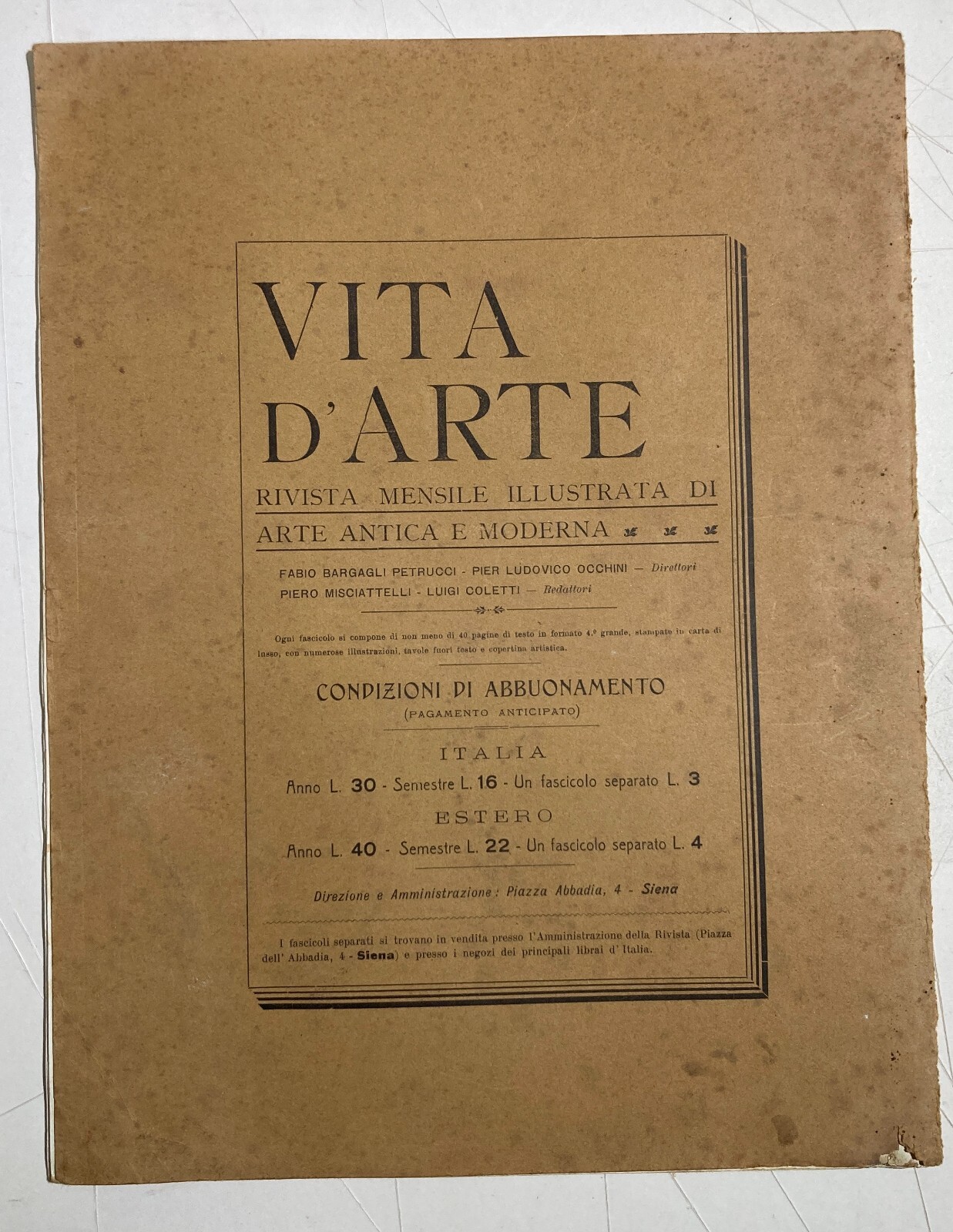 Arte Antica, Pittura: Collezione Mond. Piero Misciatelli, Antica Edizione Illustrata, 1910