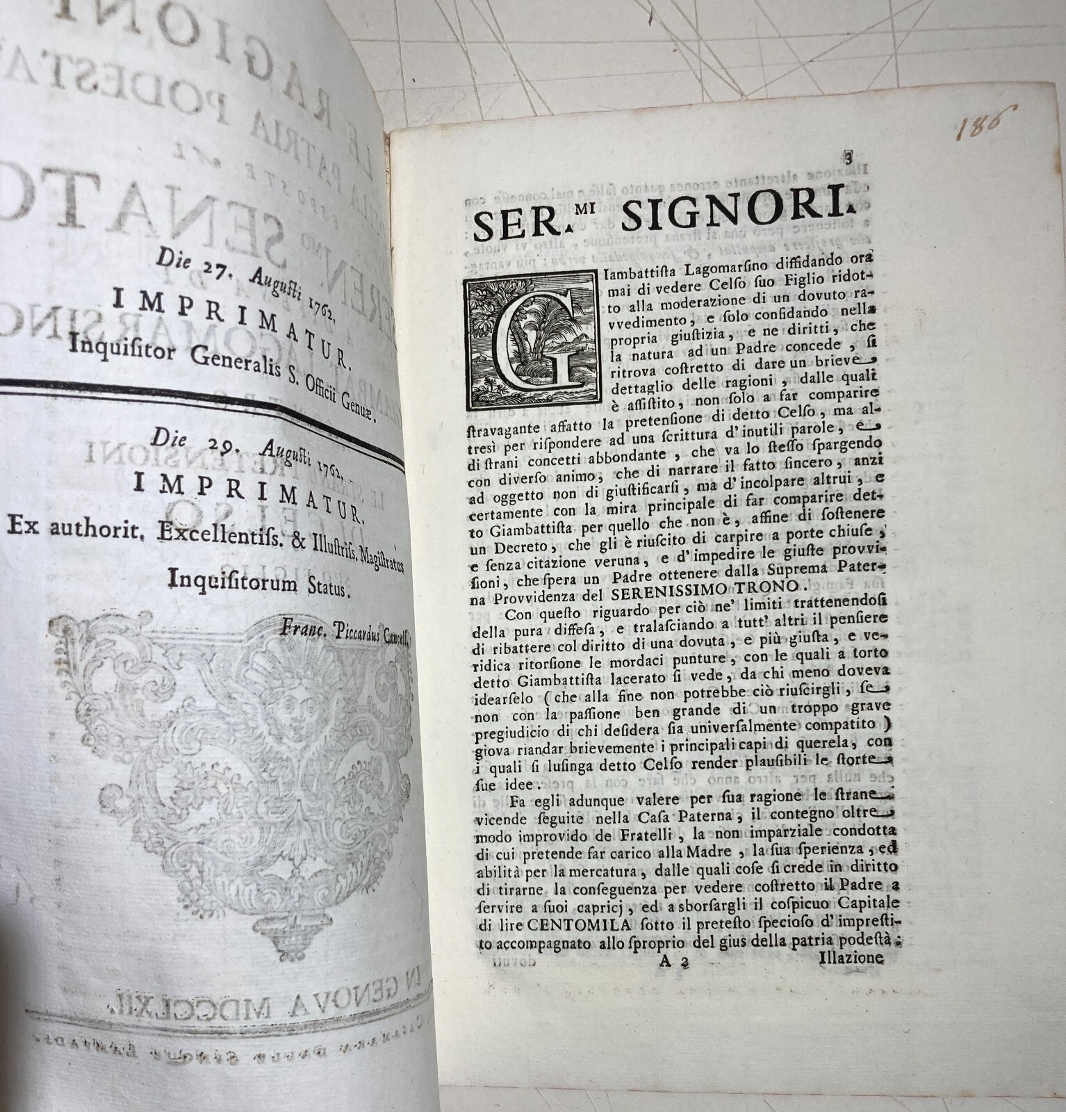 Le Ragioni Della Patria Potestà: Giambattista Lagomarsino Contro Celso Lagomarsino (Genova, 1762)