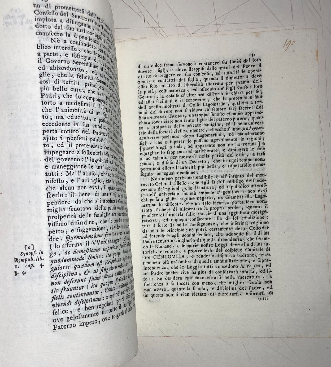 Le Ragioni Della Patria Potestà: Giambattista Lagomarsino Contro Celso Lagomarsino (Genova, 1762)