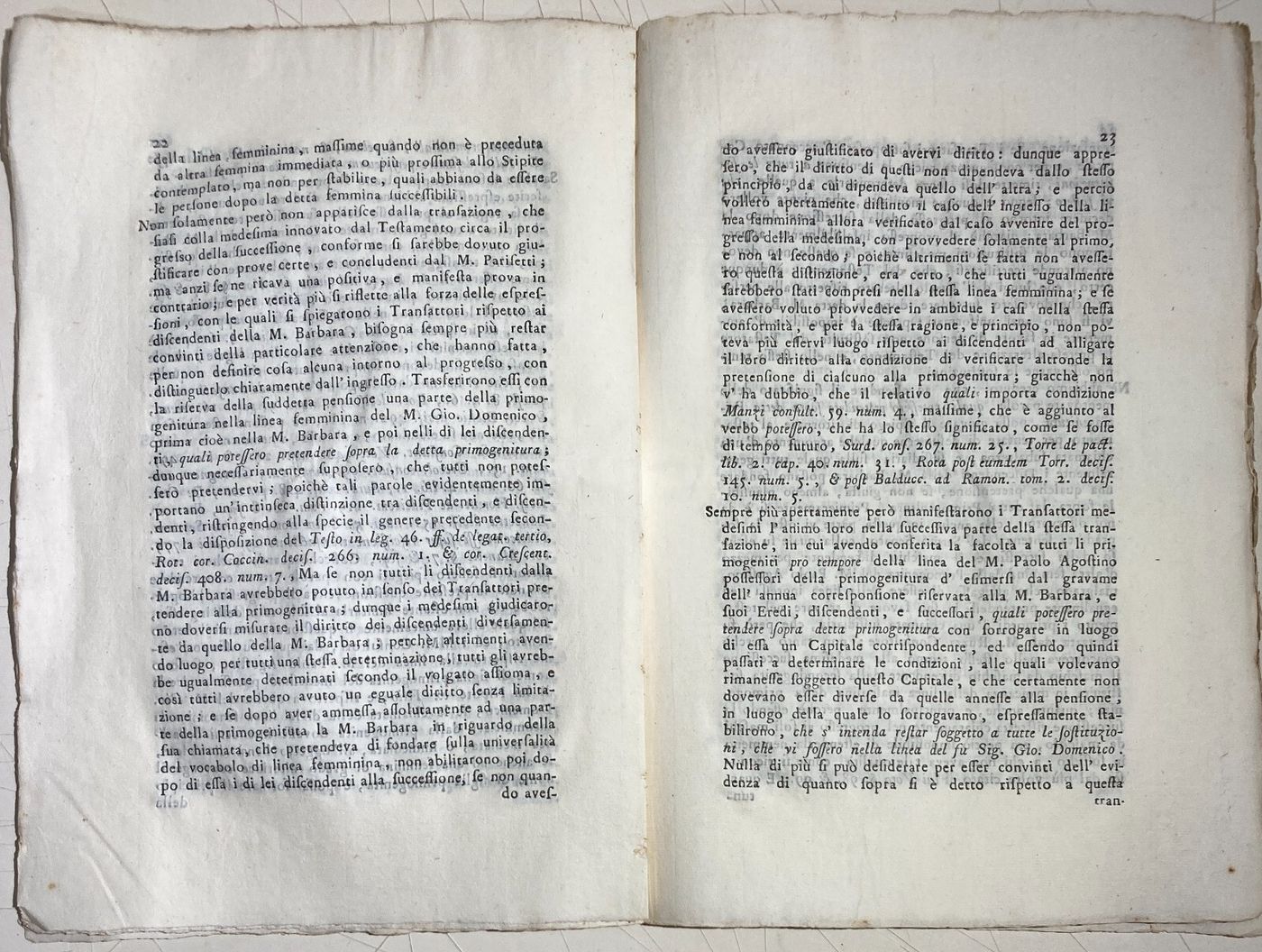 Decisione Della M. Rota Civile Di Genova (1786)   Vertenza Grimaldi, Pallavicino, Parisetti