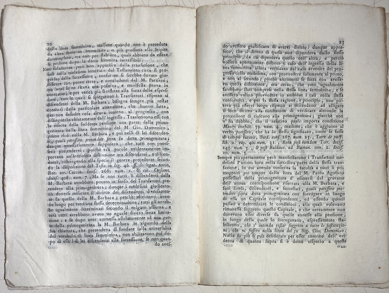 Decisione Della M. Rota Civile Di Genova (1786)   Vertenza Grimaldi, Pallavicino, Parisetti