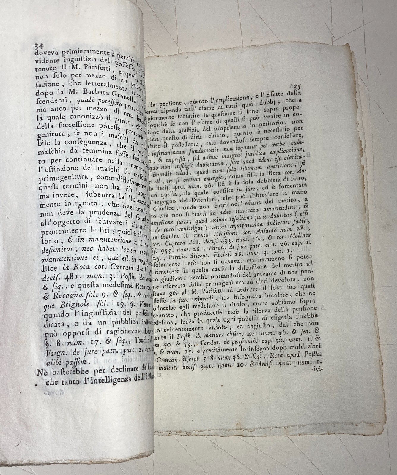 Decisione Della M. Rota Civile Di Genova (1786)   Vertenza Grimaldi, Pallavicino, Parisetti
