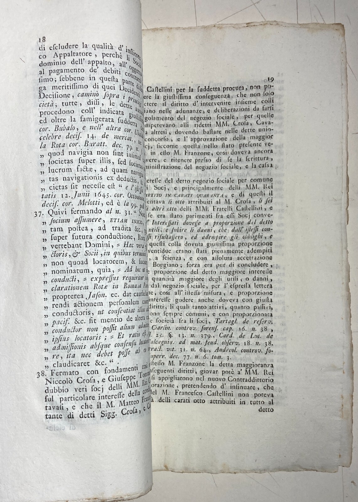 Liguria, Genova: Antica Allegazione Giuridica   Franzone, Falcone, Boggiano, Ilarj (1787)