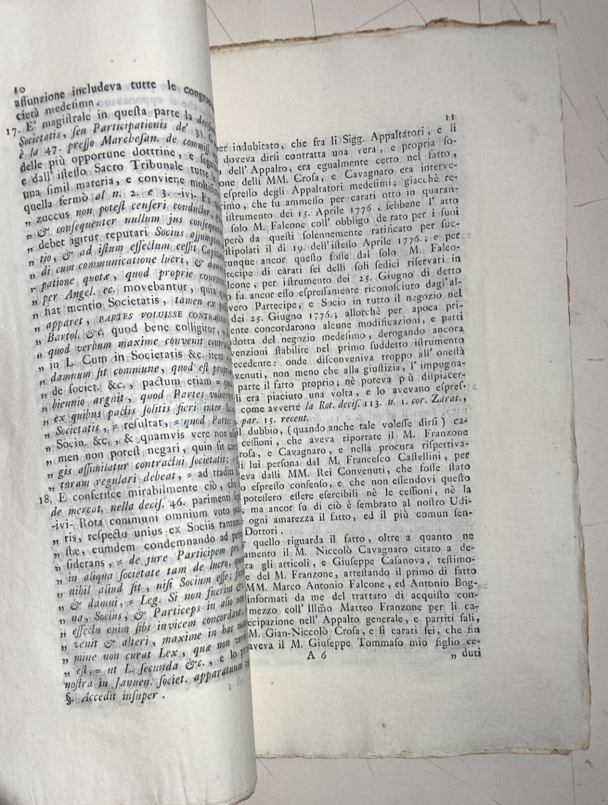Liguria, Genova: Antica Allegazione Giuridica   Franzone, Falcone, Boggiano, Ilarj (1787)