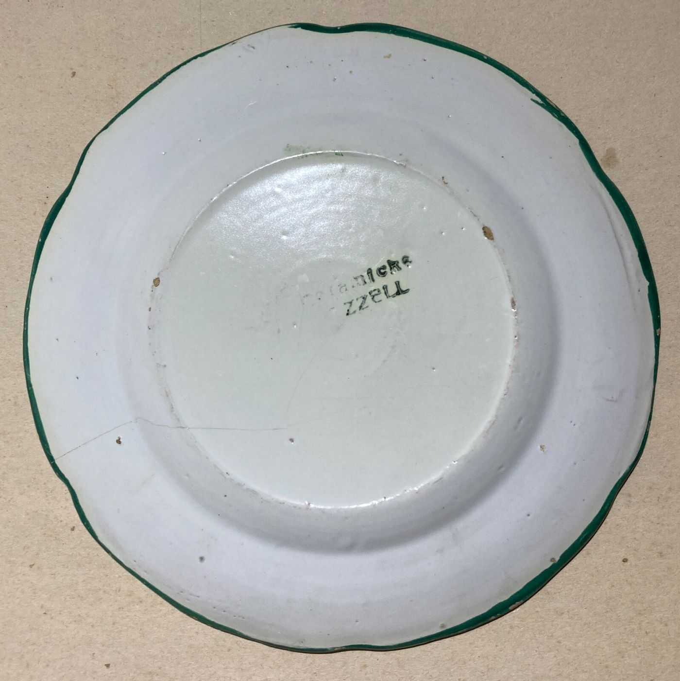 Decorativo Piatto In Ceramica, Paesaggi E Decori Floreali, Abruzzo, Bozzelli, '900