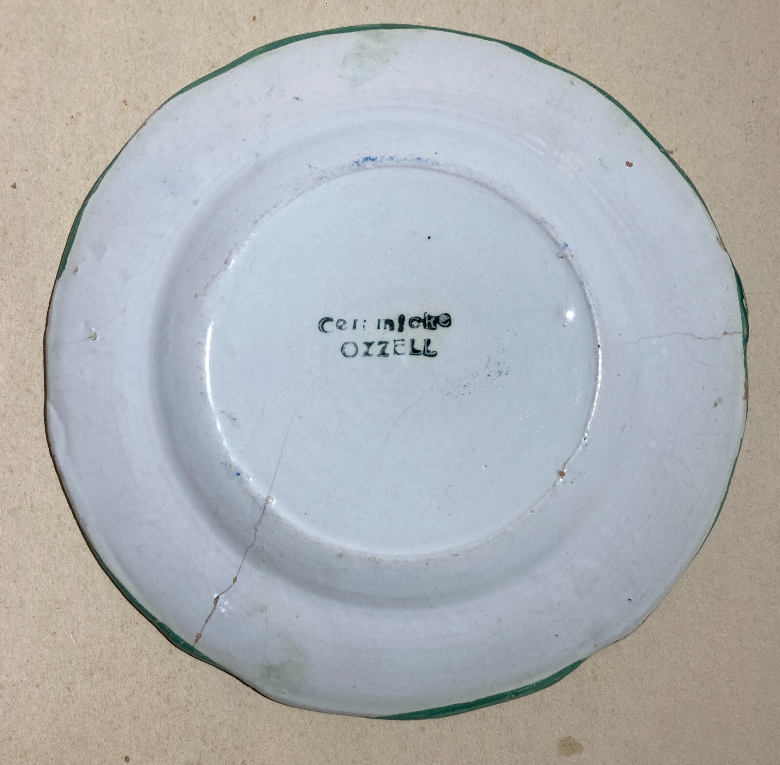 Piatto Decorativo In Ceramica Con Paesaggi E Decori Floreali, Ceramiche Bozzelli, Abruzzo