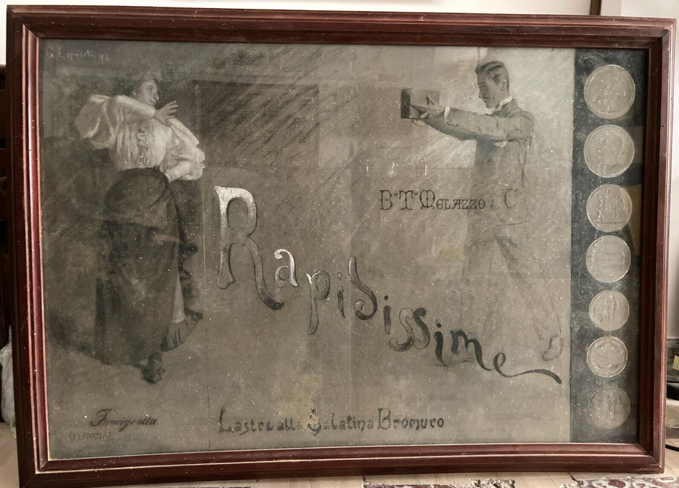 Nobiltà Siciliana: Barone Melazzo, Rara Opera Pubblicitaria Di Gaetano Esposito