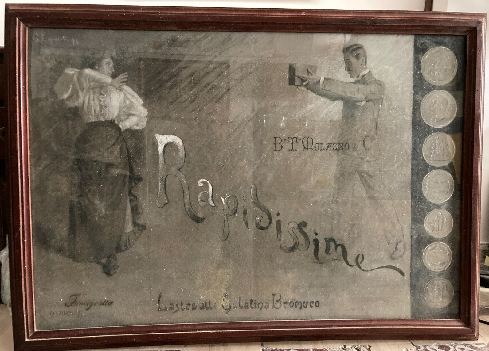 Nobiltà Siciliana: Barone Melazzo, Rara Opera Pubblicitaria Di Gaetano Esposito