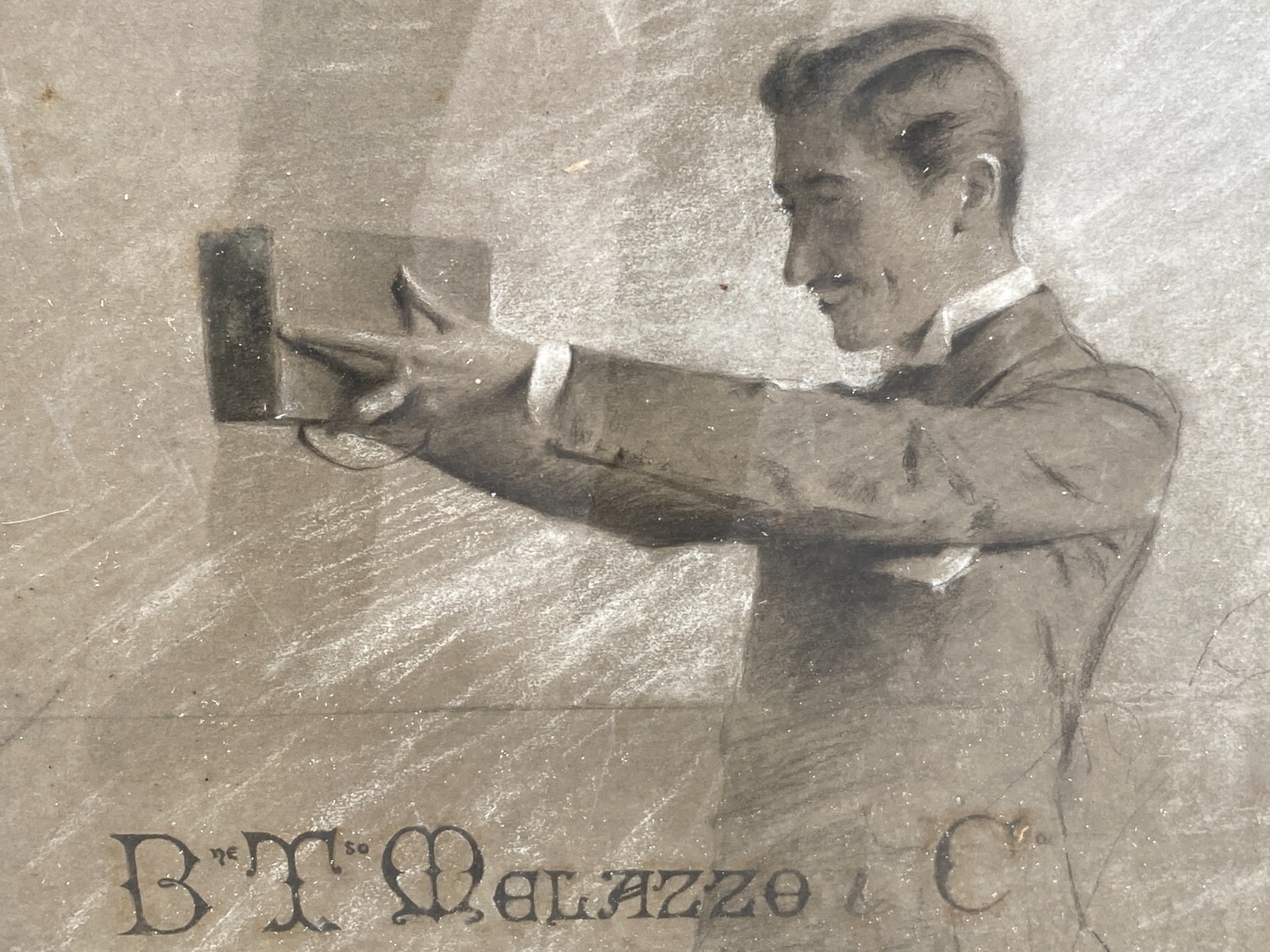 Nobiltà Siciliana: Barone Melazzo, Rara Opera Pubblicitaria Di Gaetano Esposito
