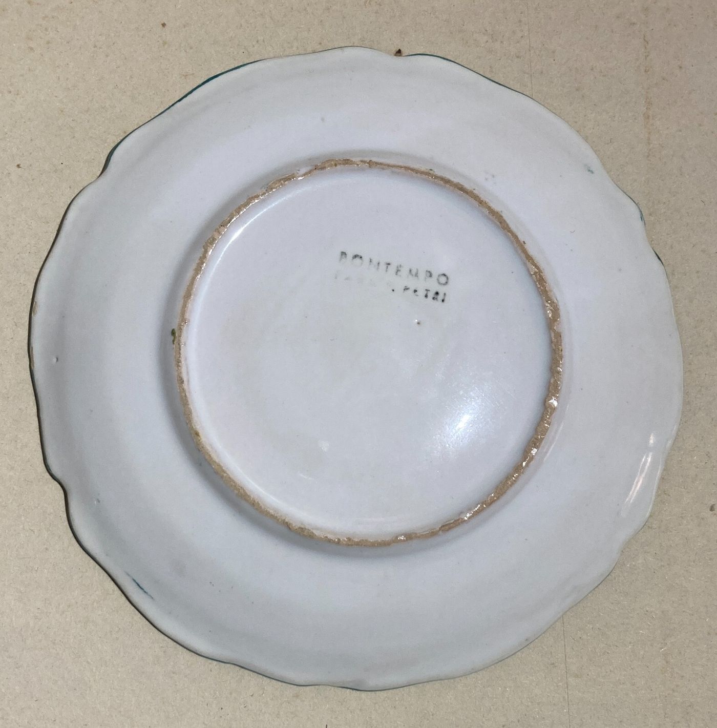 Abruzzo, Fara Filiorum Petri, Ceramiche Bontempo, Tazza Con Piattino Decorata A Mano, Paesaggi, 1930 1950