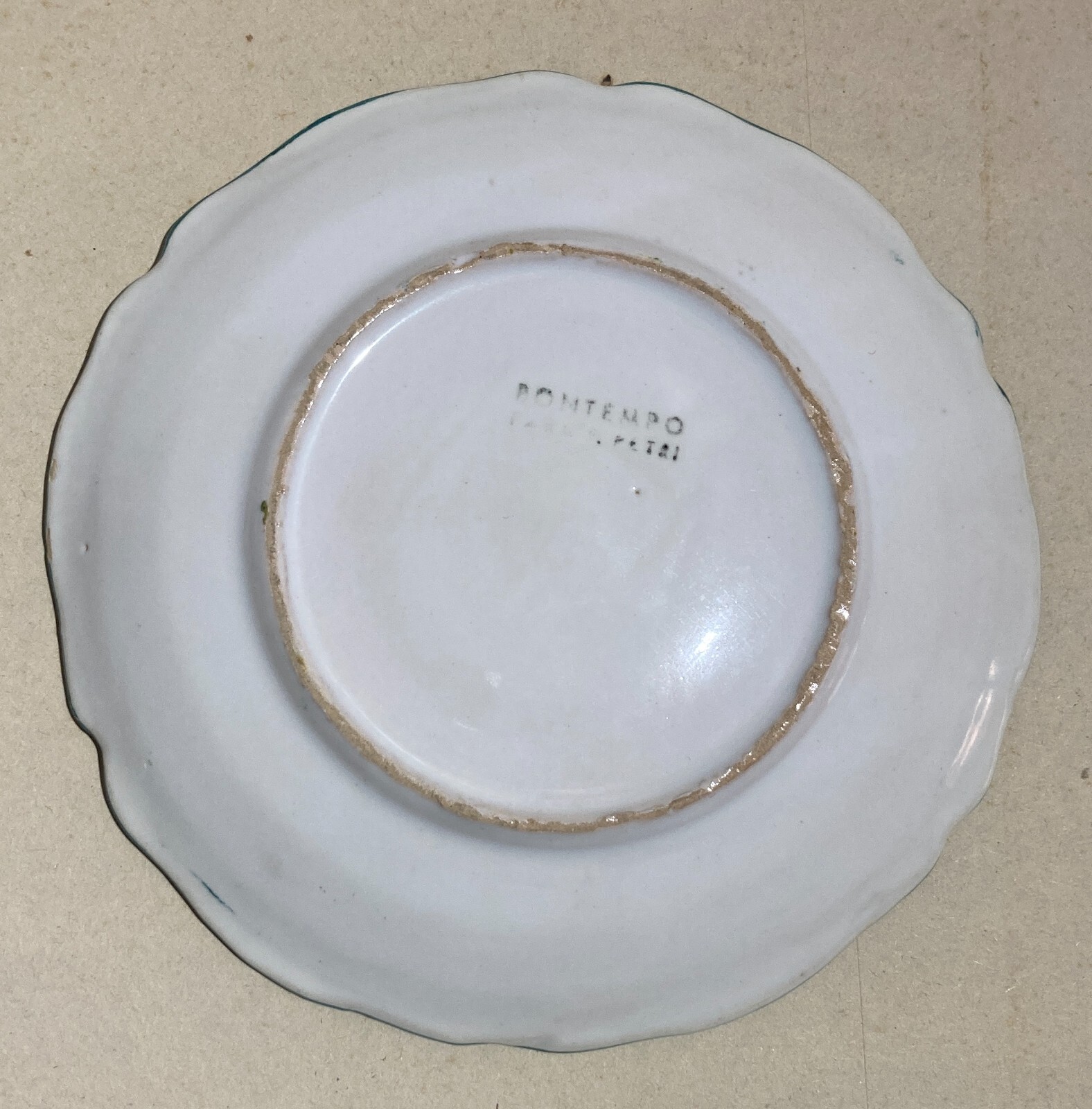 Abruzzo, Fara Filiorum Petri, Ceramiche Bontempo, Tazza Con Piattino Decorata A Mano, Paesaggi, 1930 1950