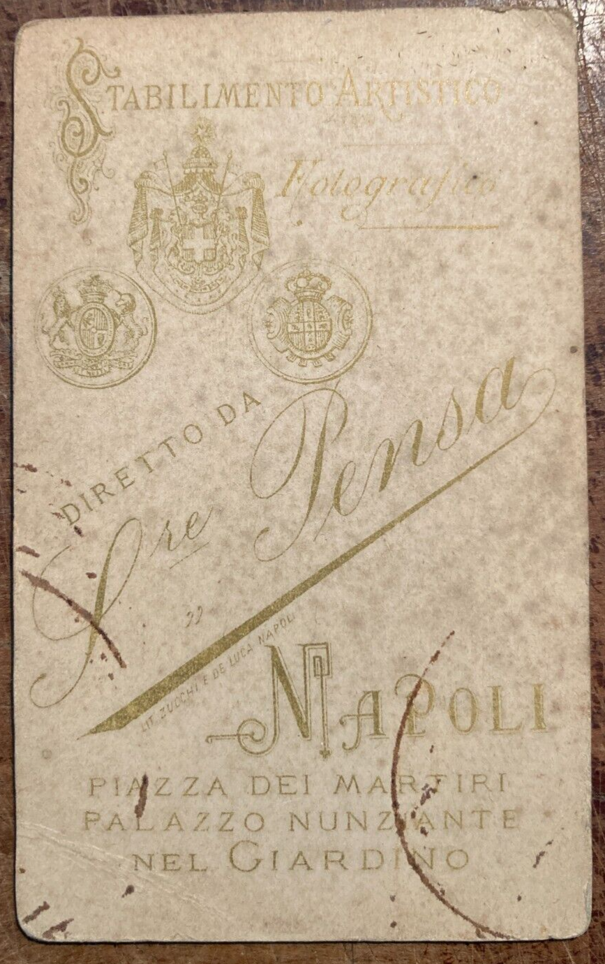 Ritratto Di Militare, Antica Fotografia Originale, Napoli, Foto Pensa