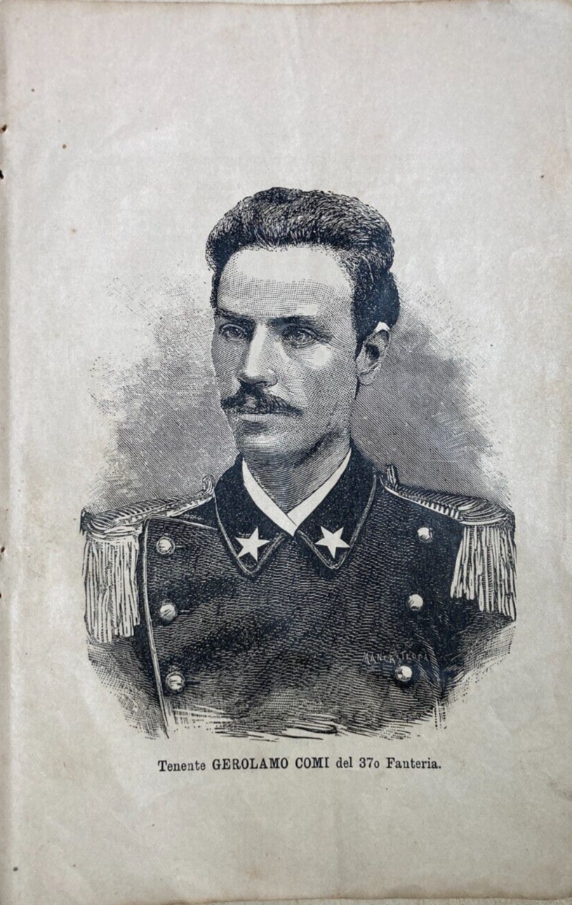 Militaria, Fanteria: Tenente Girolamo Comi, Ritratto In Divisa. Antica Stampa