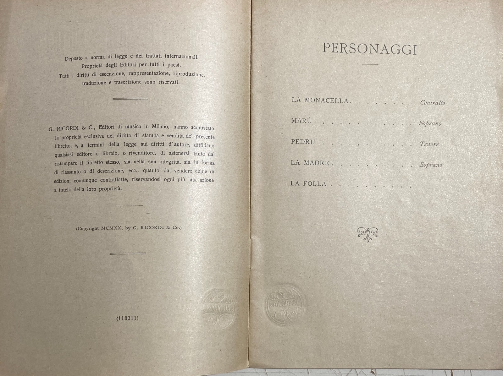 La Monacella Della Fontana: Libretto d'Opera Di Giuseppe Adami E Giuseppe Mulè, 1920