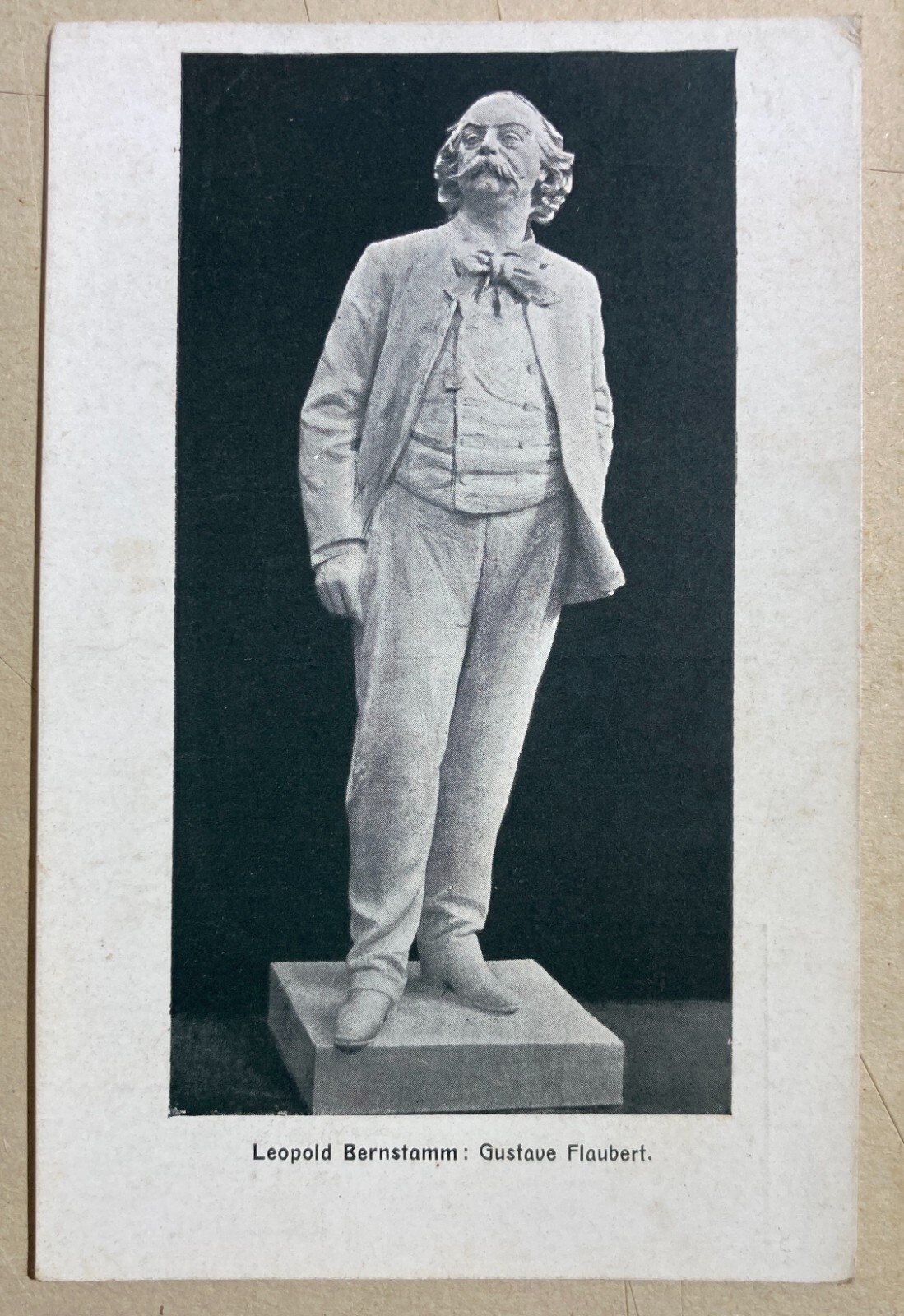Scultura Di Leopold Bernstamm, Gustave Flaubert, Cartolina d'Epoca