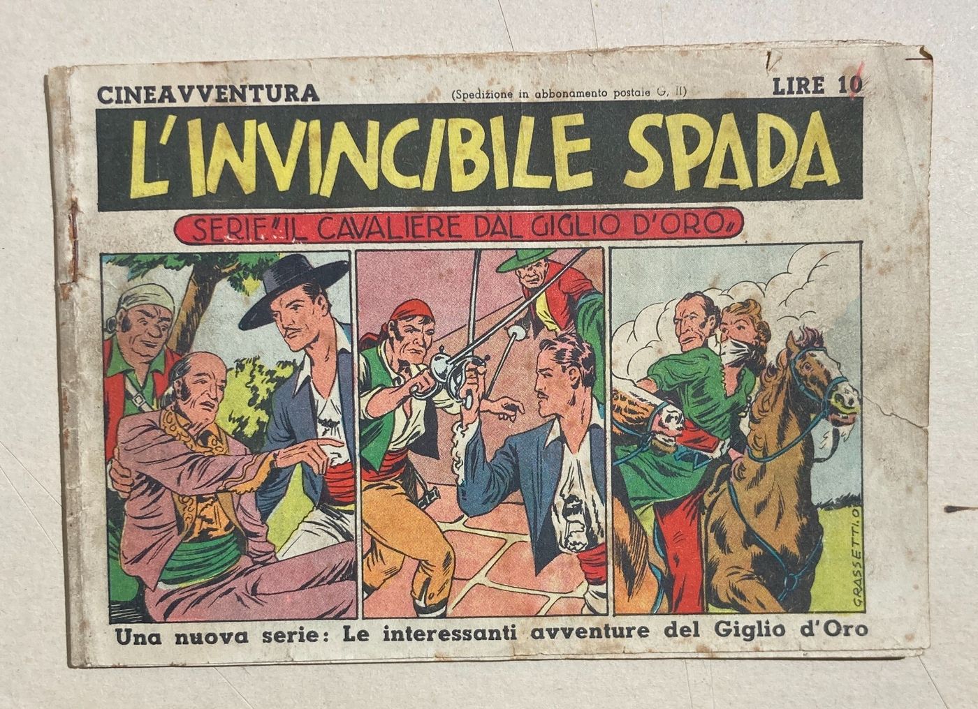 Cinema   Cineavventura   L'Invincibile Spada   Avventure Del Giglio d'Oro   Fumetto