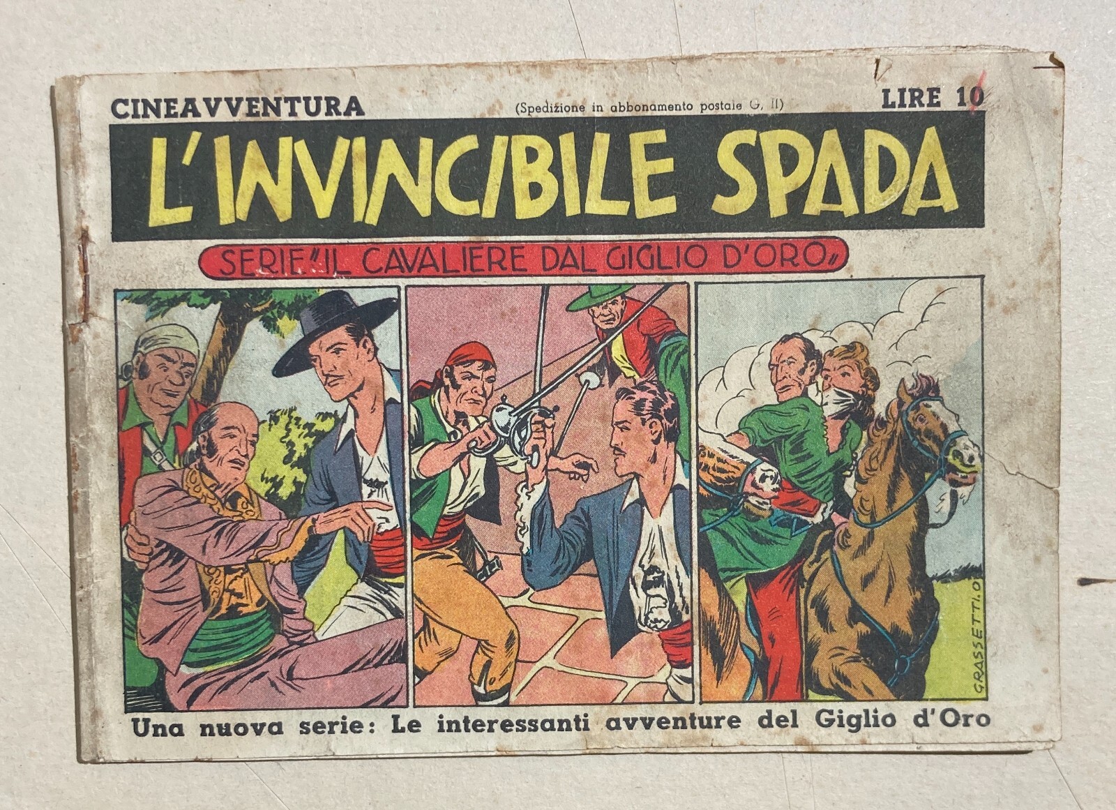Cinema   Cineavventura   L'Invincibile Spada   Avventure Del Giglio d'Oro   Fumetto