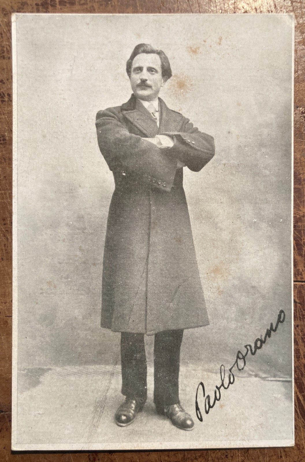 Paolo Orano. Ritratto Su Cartolina Fotografica d'Epoca, Testo Di Cesare De Titta