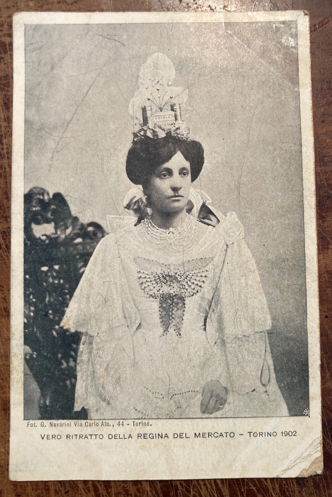 Regina Del Mercato   Antico Ritratto   Torino   Navarini   Cartolina d'Epoca   1902