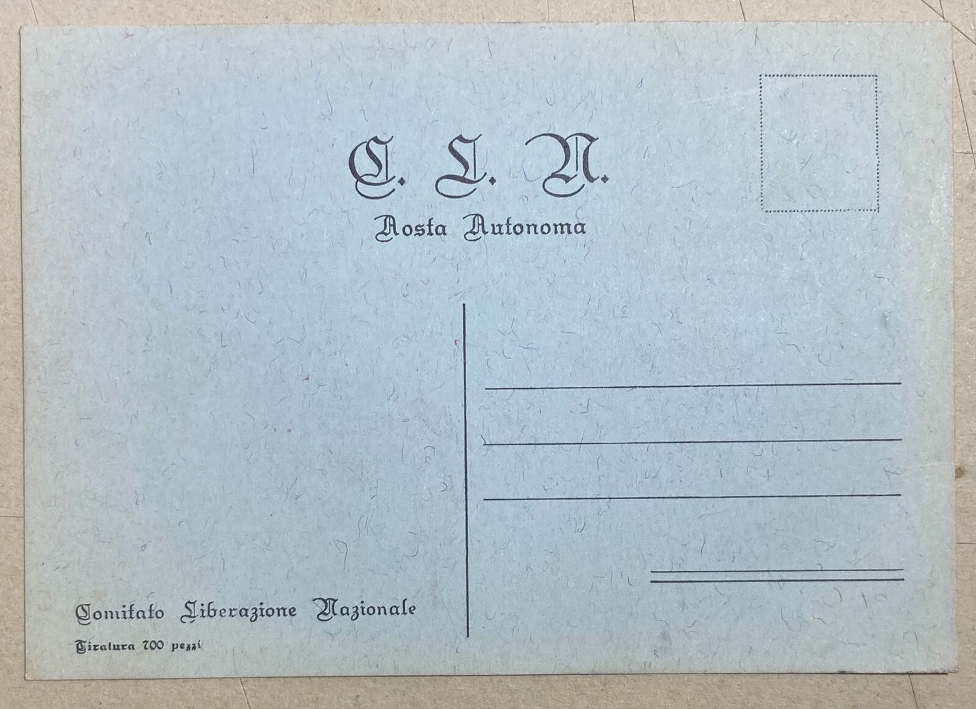 Aosta Autonoma   Comitato Di Liberazione Nazionale   Cartolina Propagandistica