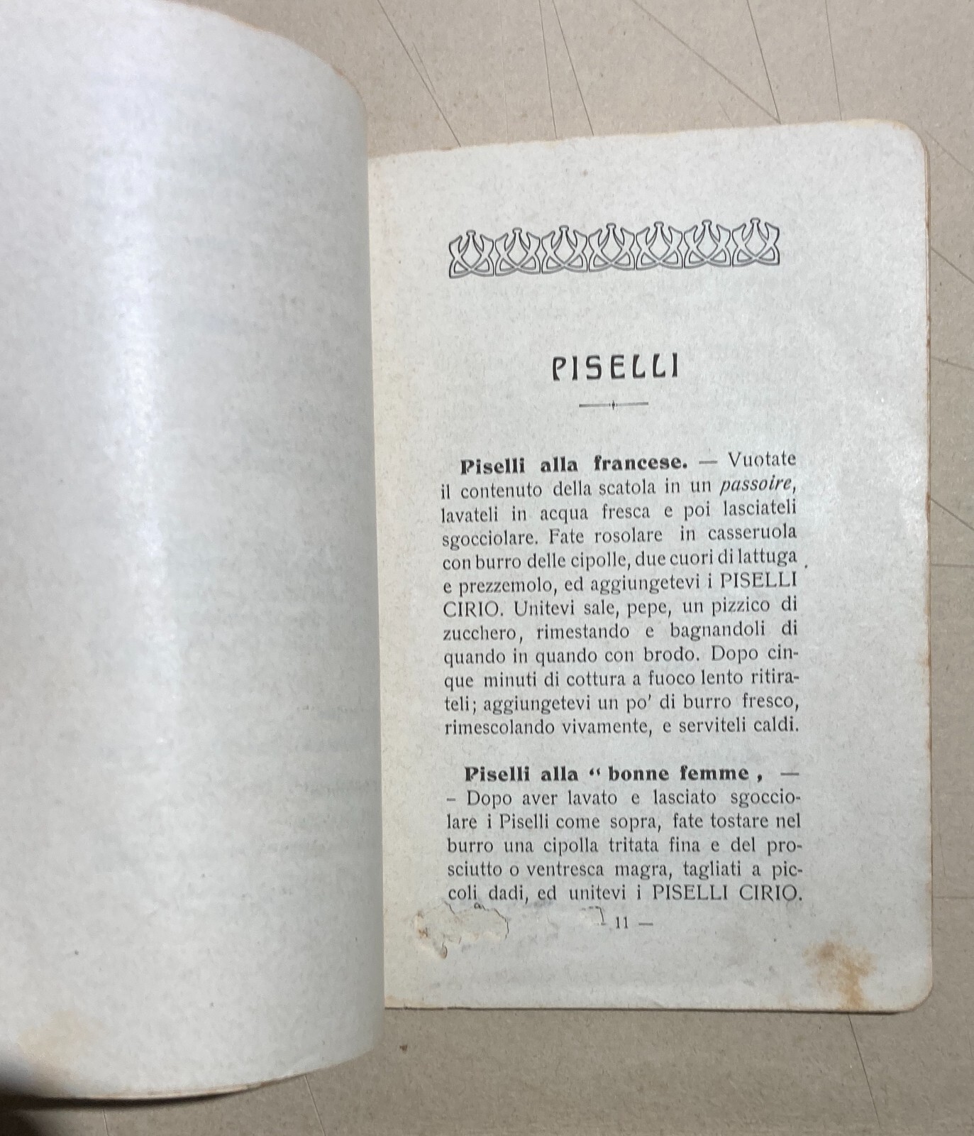 Cucina: Antico Ricettario Cirio, Conserve Alimentari, Napoli. Ortaggi E Pomodori