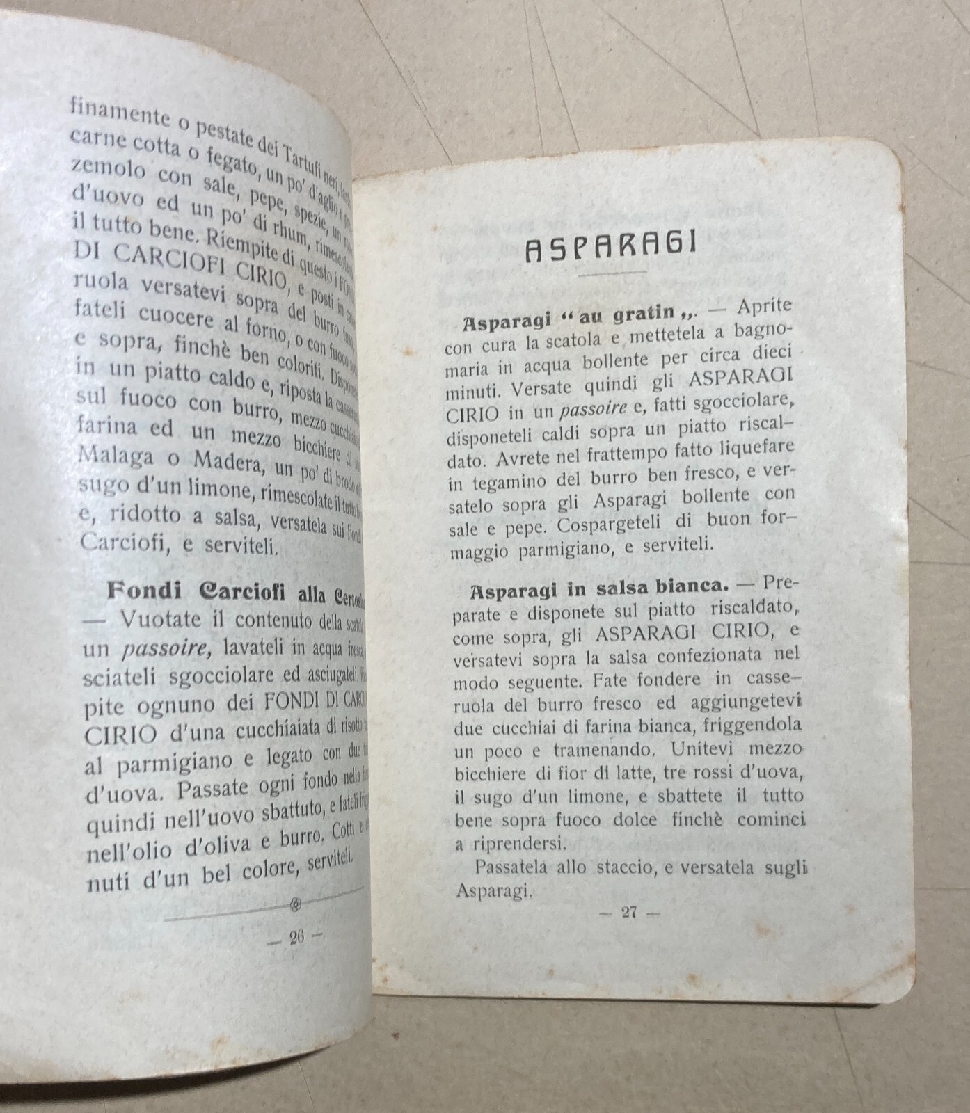 Cucina: Antico Ricettario Cirio, Conserve Alimentari, Napoli. Ortaggi E Pomodori