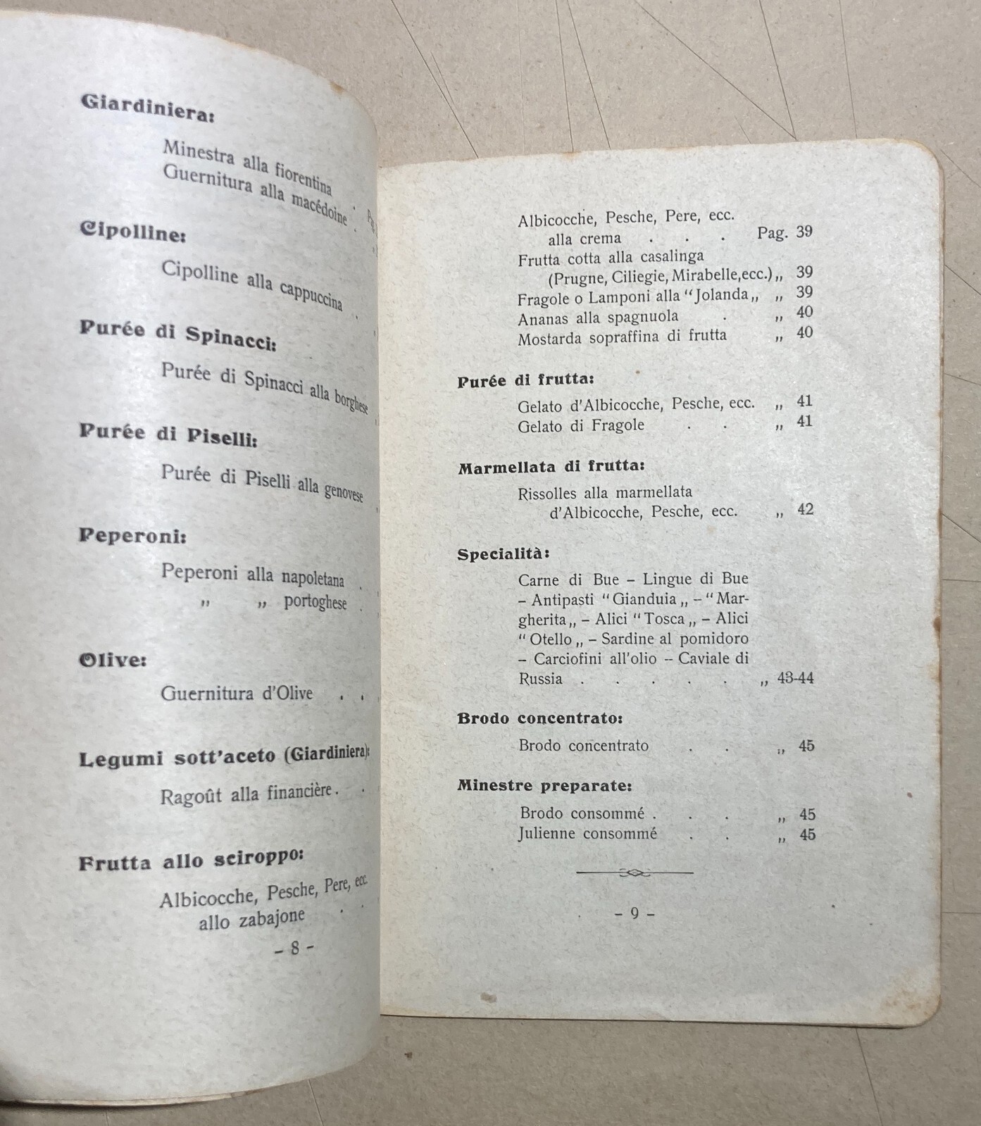Cucina: Antico Ricettario Cirio, Conserve Alimentari, Napoli. Ortaggi E Pomodori