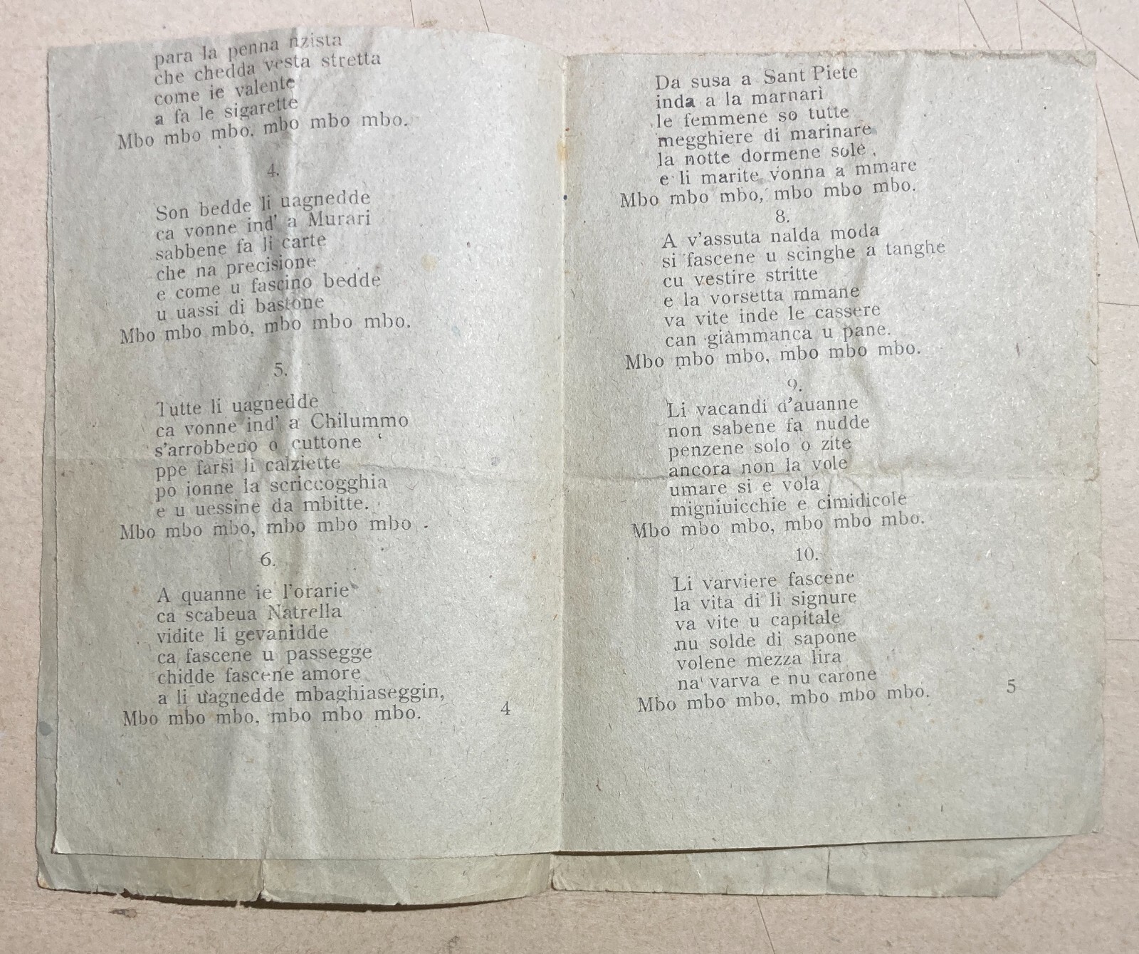 Musica Popolare, Folklore, Canzoni Dialettali: Napoli, Bari E La Grande Guerra