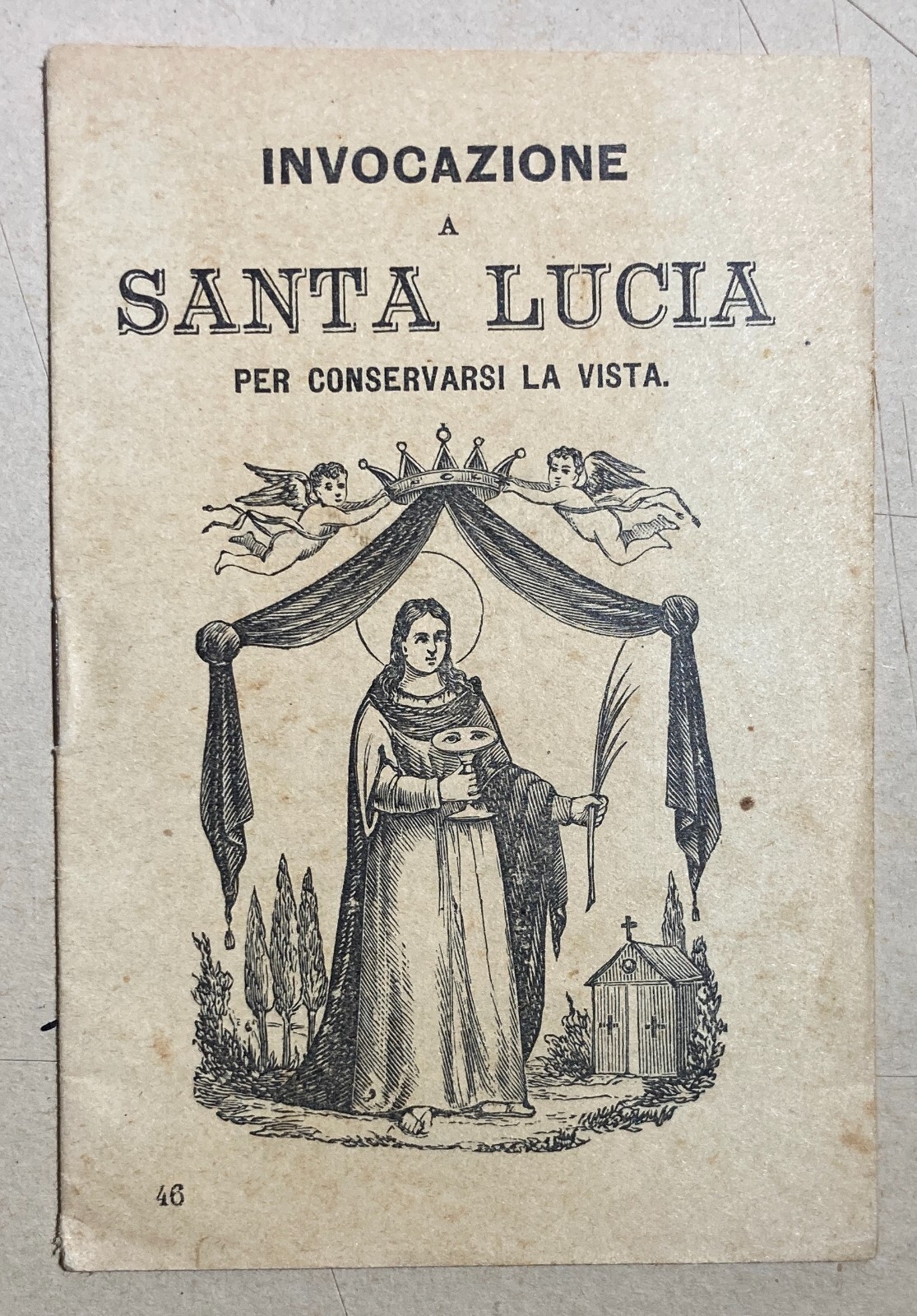 Sicilia, Siracusa: Edizione Popolare Devozionale   Santa Lucia, Medicina, Ottica, Vista