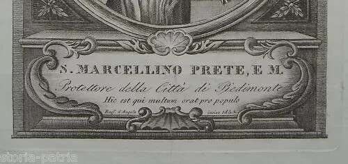 San Marcellino Protettore Di Piedimonte Matese, Incisione Di Raffaele d'Angelo, 1843