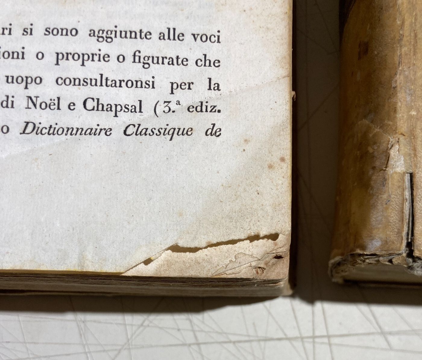 Antico Dizionario Italiano E Francese, Due Grossi Volumi, Alberti Truffi, 1840
